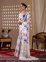 Thumbnail for Aastha Fashion Multi Soft Satin Georgette Printed Saree - Distacart