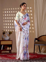 Thumbnail for Aastha Fashion Multi Soft Satin Georgette Printed Saree - Distacart