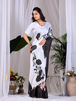 Thumbnail for Aastha Fashion Multi Soft Satin Georgette Printed Saree - Distacart