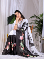 Thumbnail for Aastha Fashion Multi Soft Satin Georgette Printed Saree - Distacart