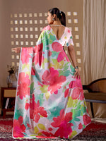 Thumbnail for Aastha Fashion Multi Soft Satin Georgette Printed Saree - Distacart