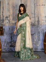 Thumbnail for Aastha Fashion Green Munga Cotton Printed Saree - Distacart