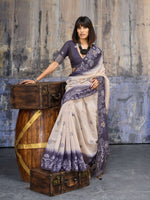 Thumbnail for Aastha Fashion Lavender Munga Cotton Printed Saree - Distacart