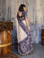 Thumbnail for Aastha Fashion Lavender Munga Cotton Printed Saree - Distacart