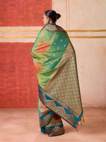Thumbnail for Aastha Fashion Green Pure Silk Handloom Weaving Saree - Distacart