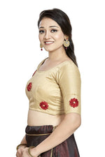 Thumbnail for Aastha Fashion Chiku Art Silk Boat Neck Blouse - Distacart