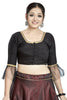 Aastha Fashion Black Art Silk Square Style Blouse - Distacart