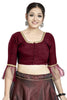Aastha Fashion Maroon Art Silk Square Style Blouse - Distacart