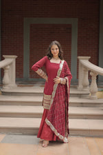 Thumbnail for Aastha Fashion Gajri Faux Georgette Sequins & thread Embroidered work Party Wear Designer Gown