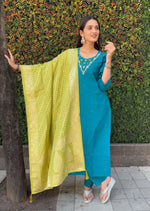 Thumbnail for Aastha Fashion Rama Roman Silk Hand Work Festival Wear Suit - Distacart
