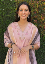 Thumbnail for Aastha Fashion Peach Roman Silk Hand Work Festival Wear Suit - Distacart