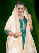Thumbnail for Aastha Fashion Rama Cotton Foil Print With Lace Kurta Set - Distacart