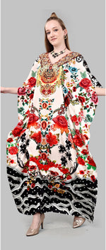 Thumbnail for Aastha Fashion Multi Color Polyester Crepe Digital Print With Stone Work Kaftan