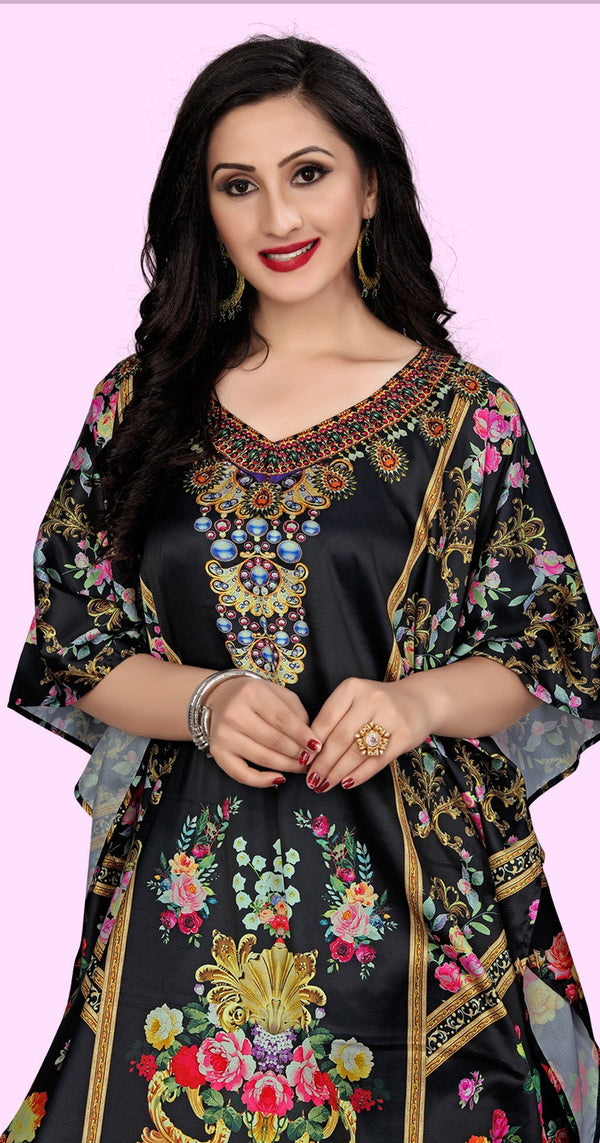 Aastha Fashion Multi Smooth Satin Glamorous Festival Wear Kaftan