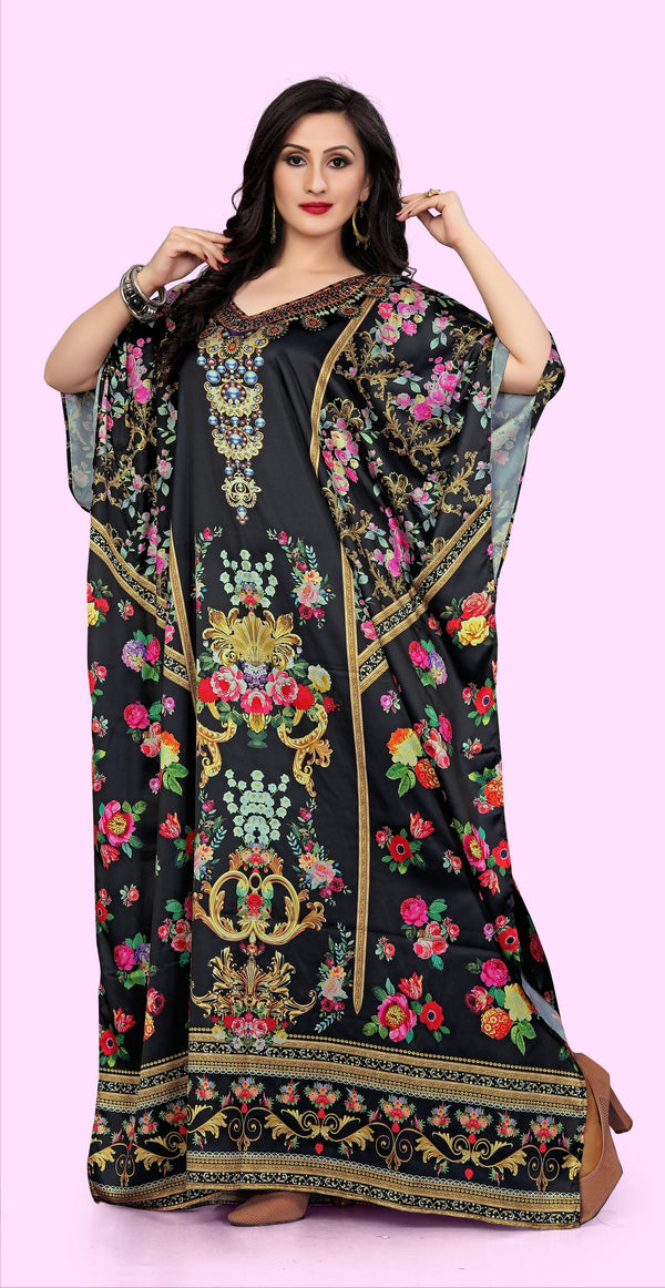 Aastha Fashion Multi Smooth Satin Glamorous Festival Wear Kaftan
