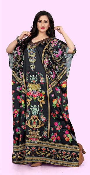 Aastha Fashion Multi Smooth Satin Glamorous Festival Wear Kaftan