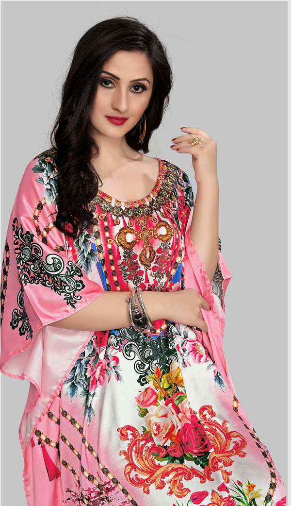 Aastha Fashion Multi Smooth Satin Glamorous Festival Wear Kaftan