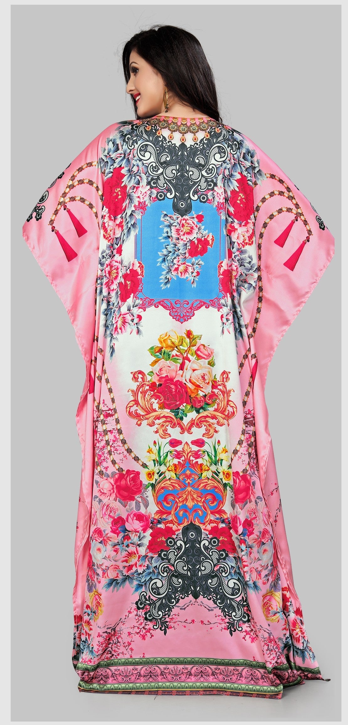 Aastha Fashion Multi Smooth Satin Glamorous Festival Wear Kaftan