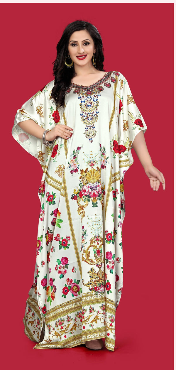 Aastha Fashion Multi Smooth Satin Glamorous Festival Wear Kaftan