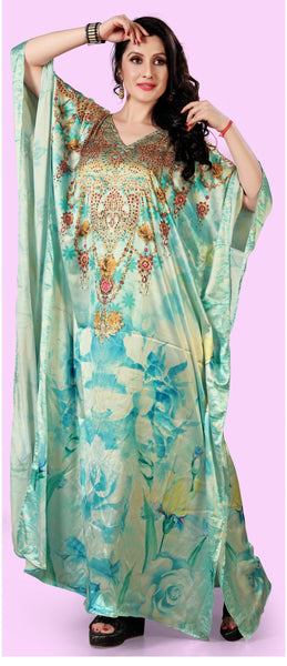 Aastha Fashion Multi Smooth Satin Glamorous Festival Wear Kaftan