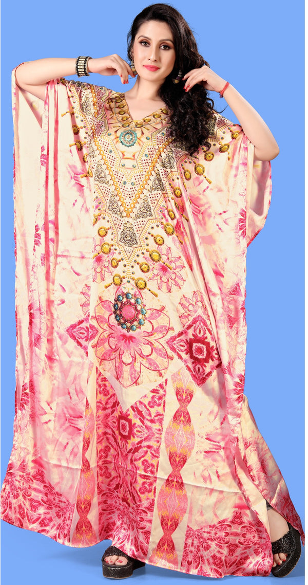 Aastha Fashion Multi Smooth Satin Glamorous Festival Wear Kaftan