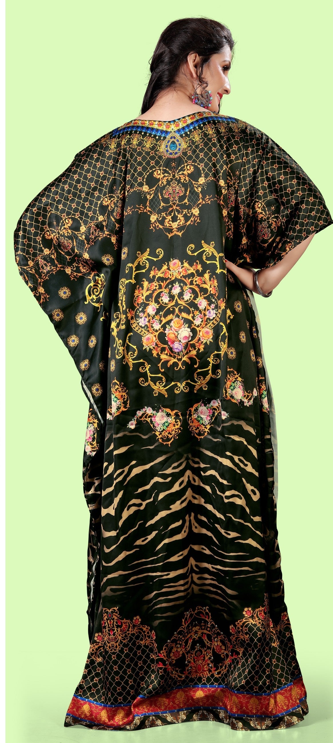 Aastha Fashion Multi Smooth Satin Glamorous Festival Wear Kaftan