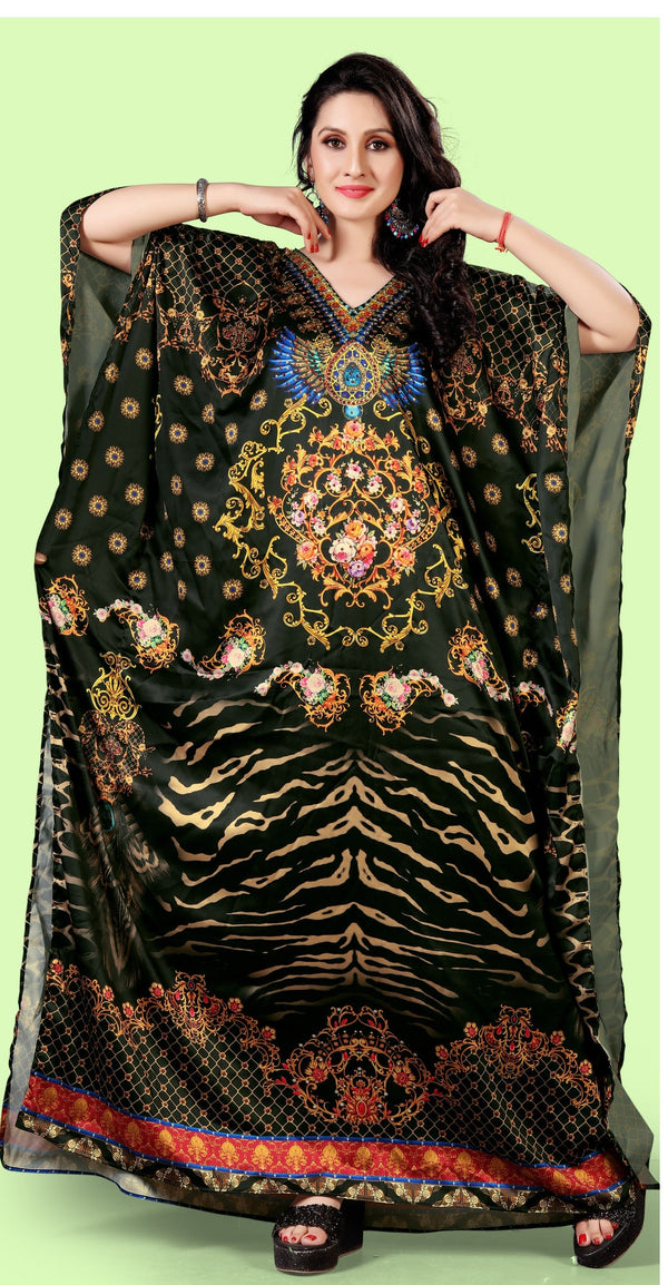 Aastha Fashion Multi Smooth Satin Glamorous Festival Wear Kaftan