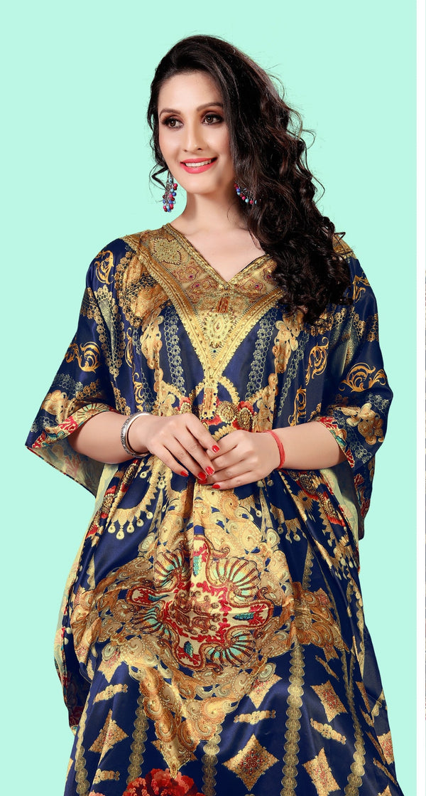 Aastha Fashion Multi Smooth Satin Glamorous Festival Wear Kaftan