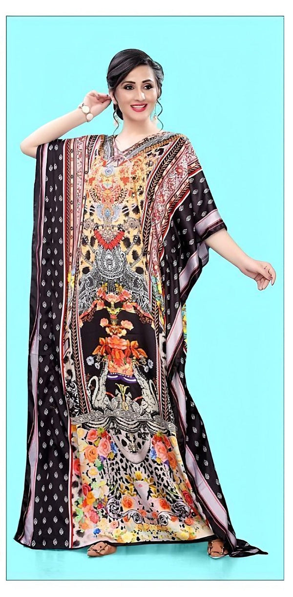 Aastha Fashion Multi Smooth Satin Glamorous Festival Wear Kaftan