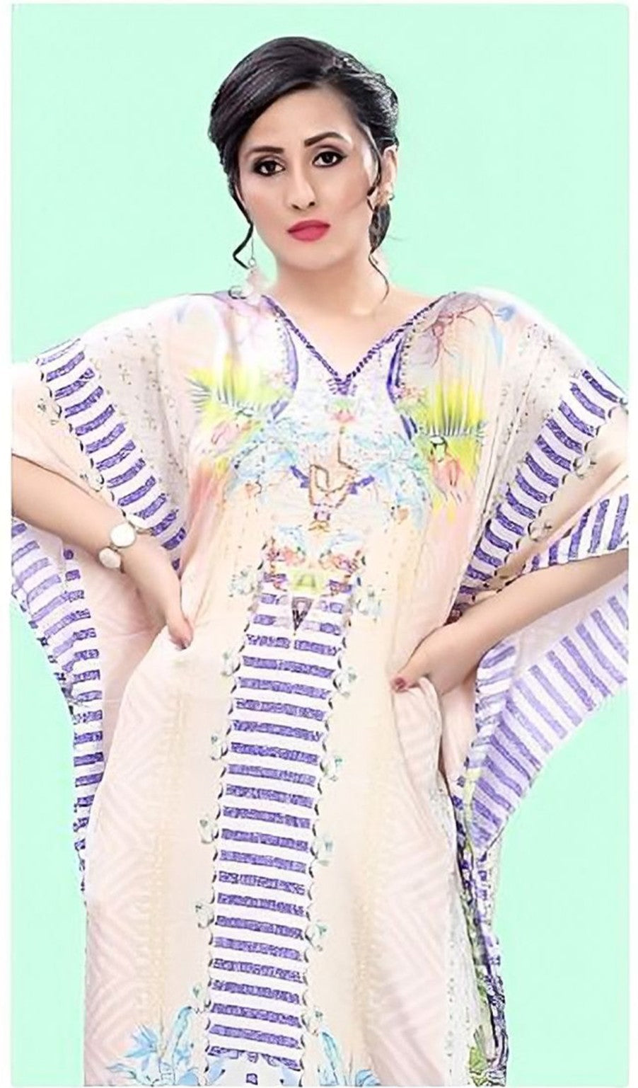 Aastha Fashion Multi Smooth Satin Glamorous Festival Wear Kaftan
