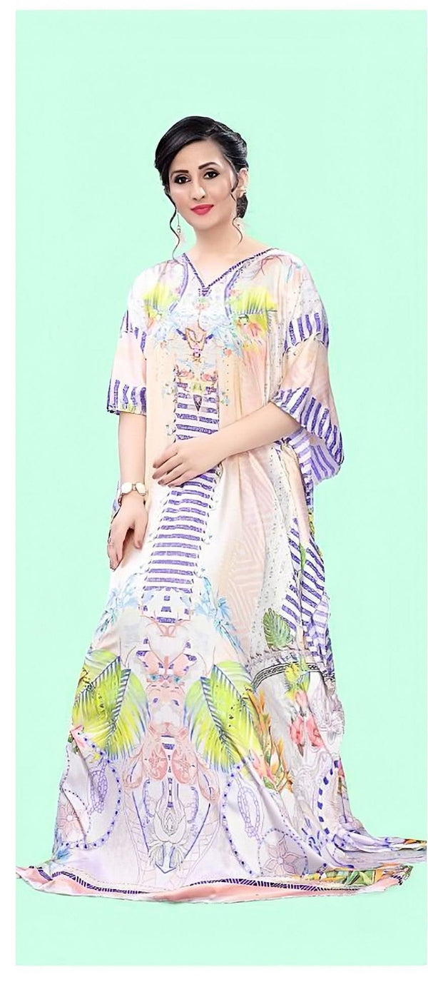 Aastha Fashion Multi Smooth Satin Glamorous Festival Wear Kaftan