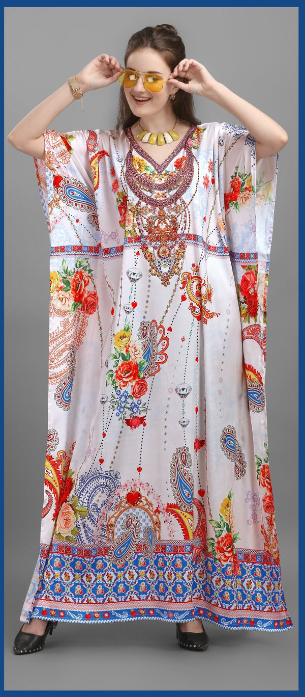 Aastha Fashion Multi Smooth Satin Glamorous Festival Wear Kaftan