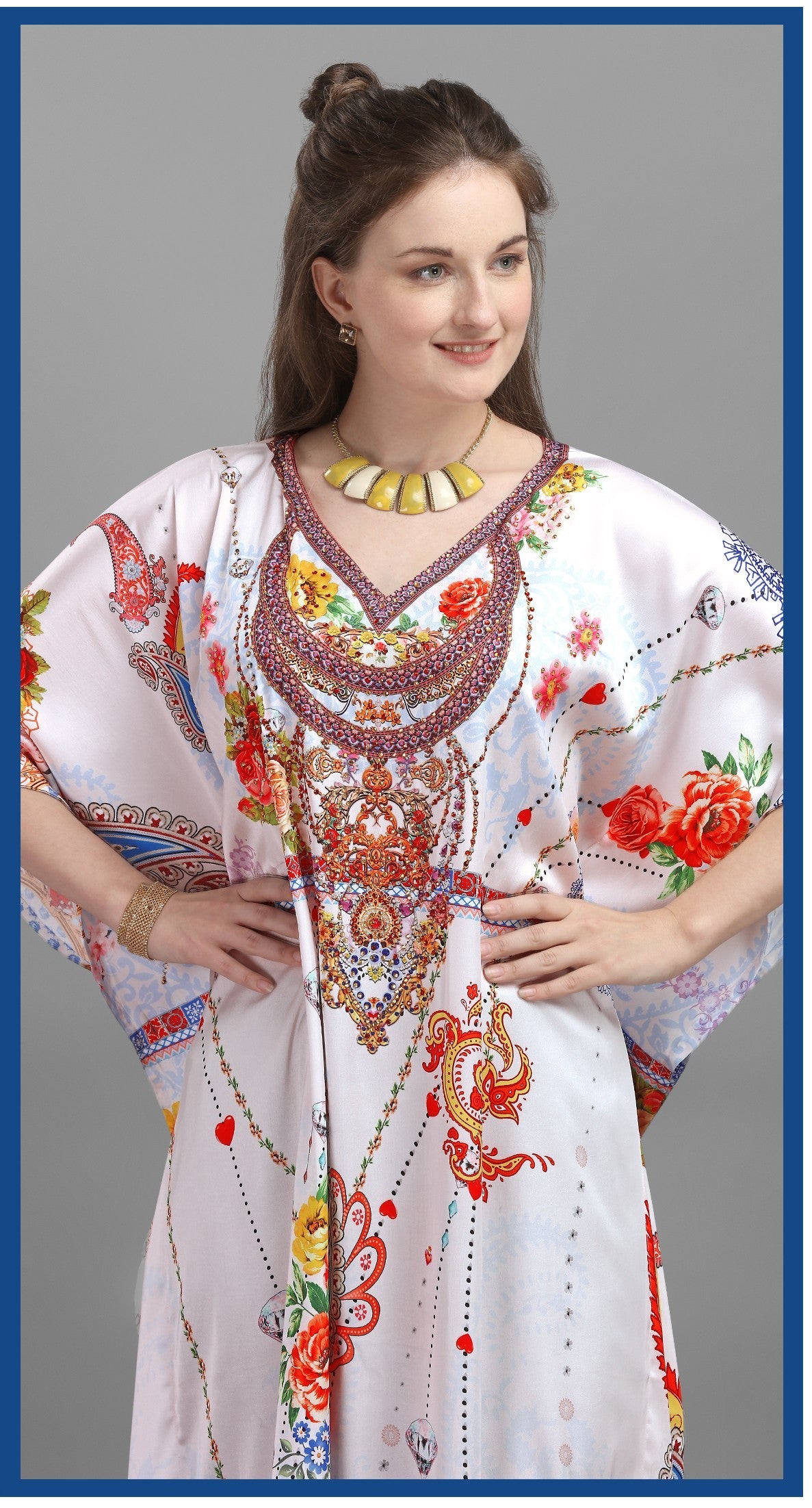 Aastha Fashion Multi Smooth Satin Glamorous Festival Wear Kaftan