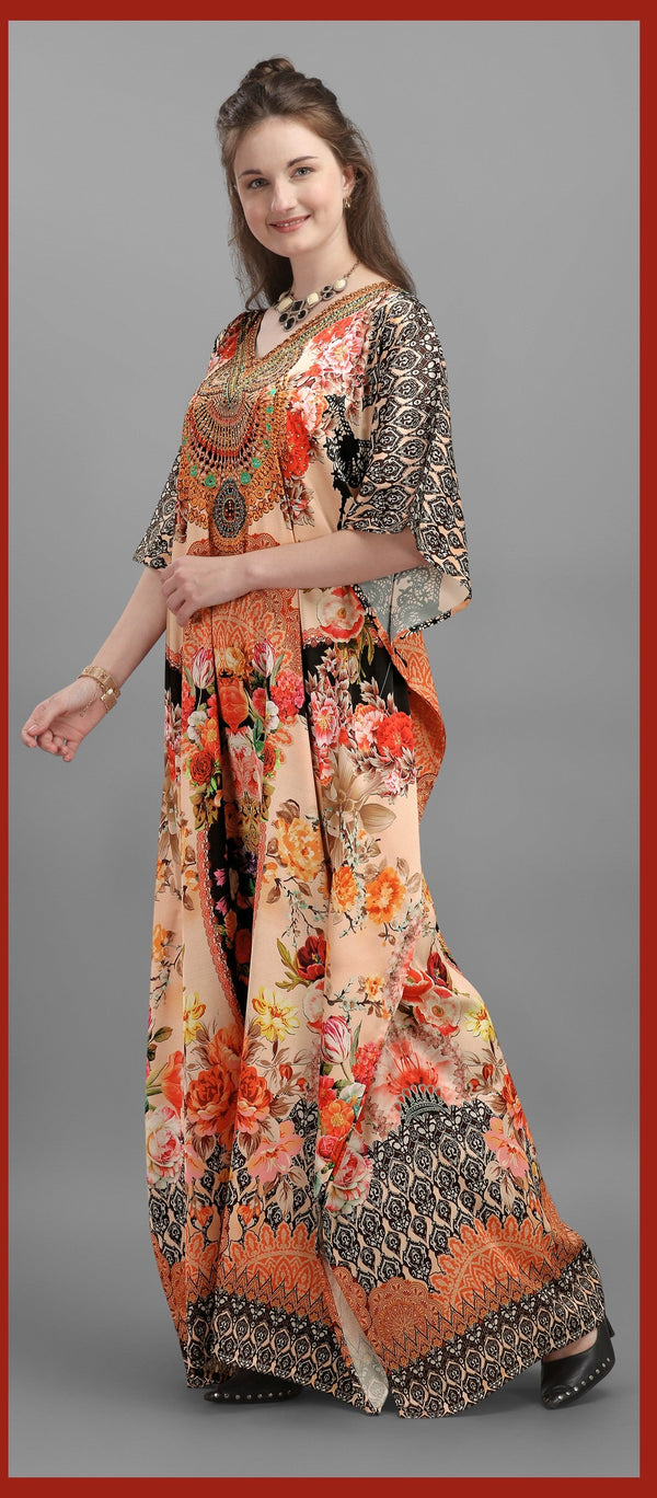 Aastha Fashion Multi Smooth Satin Glamorous Festival Wear Kaftan