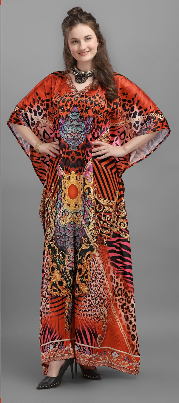 Aastha Fashion Multi Smooth Satin Glamorous Festival Wear Kaftan
