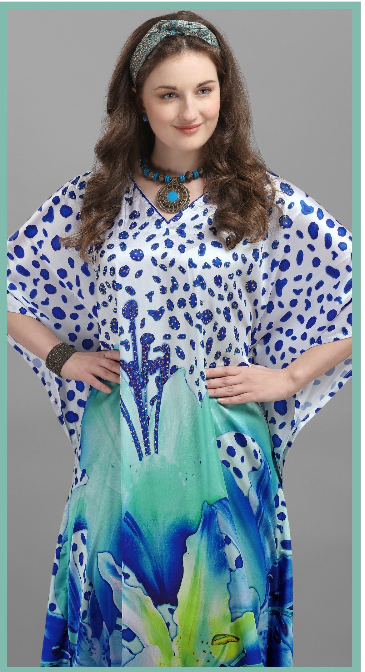 Aastha Fashion Multi Smooth Satin Glamorous Festival Wear Kaftan