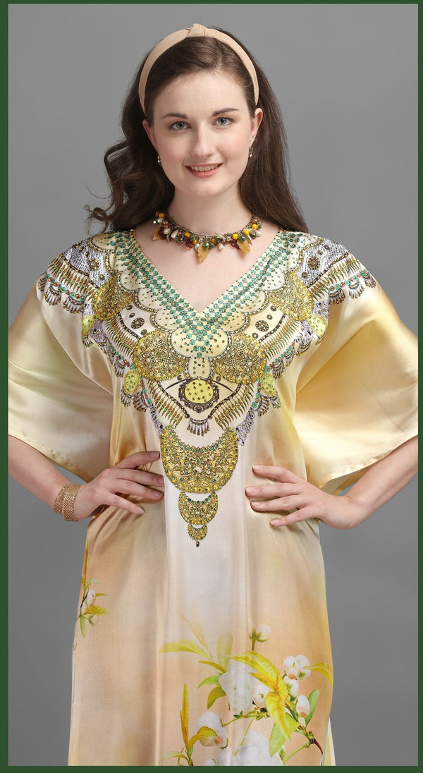 Aastha Fashion Multi Smooth Satin Glamorous Festival Wear Kaftan