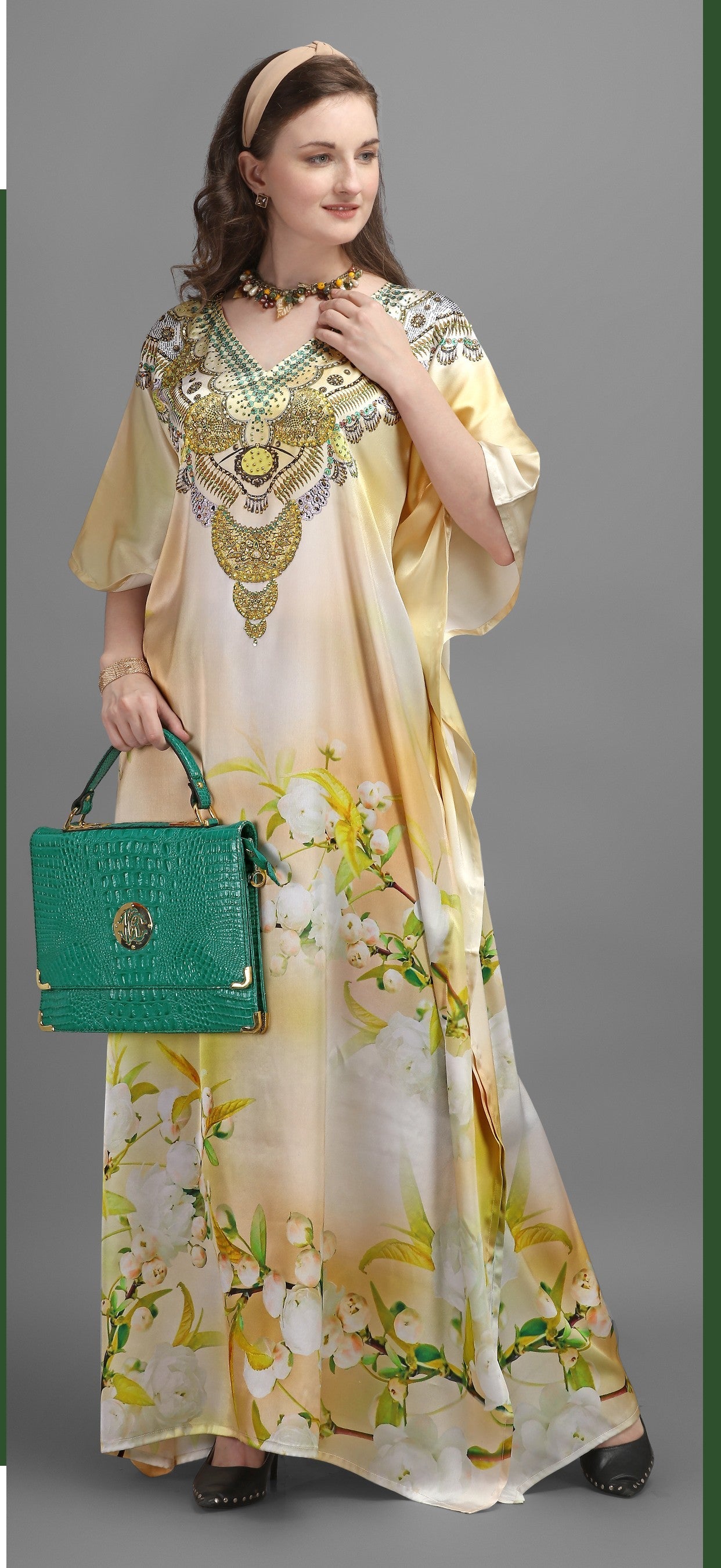 Aastha Fashion Multi Smooth Satin Glamorous Festival Wear Kaftan