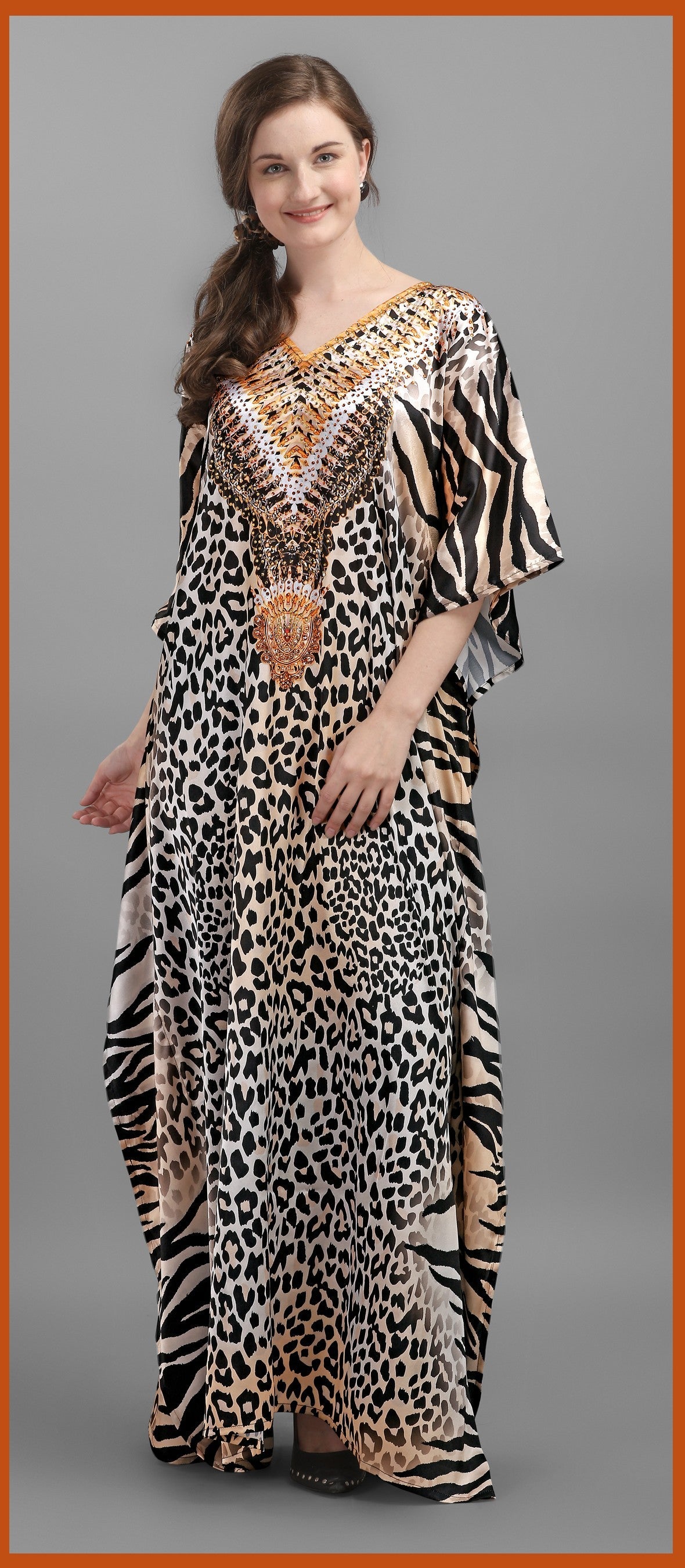 Aastha Fashion Multi Smooth Satin Glamorous Festival Wear Kaftan