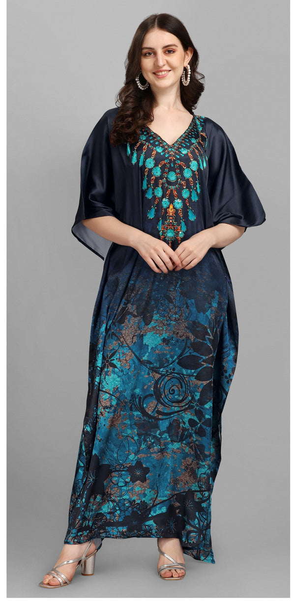Aastha Fashion Multi Smooth Satin Glamorous Festival Wear Kaftan