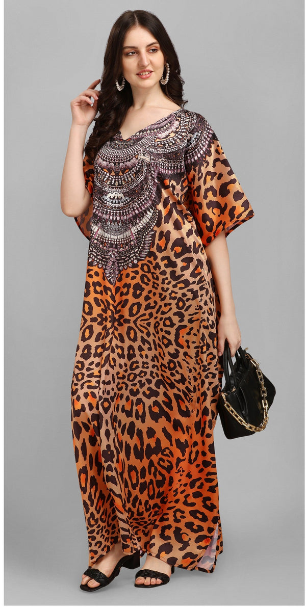 Aastha Fashion Multi Smooth Satin Glamorous Festival Wear Kaftan