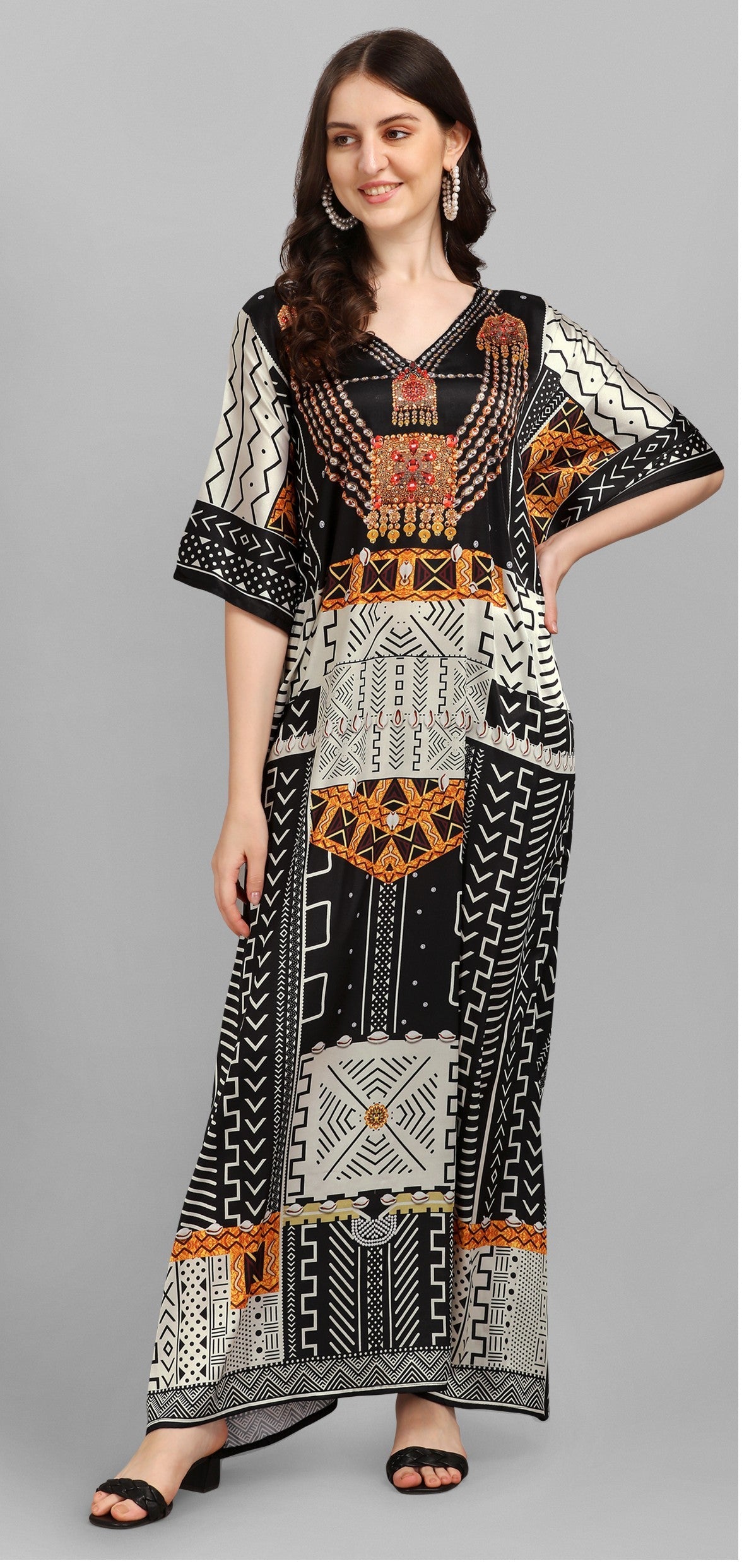 Aastha Fashion Multi Smooth Satin Glamorous Festival Wear Kaftan