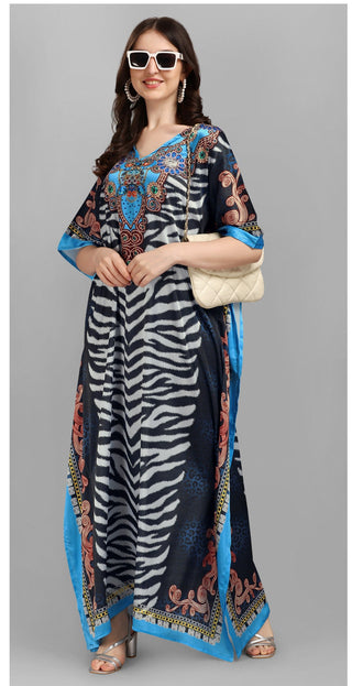 Aastha Fashion Multi Smooth Satin Glamorous Festival Wear Kaftan
