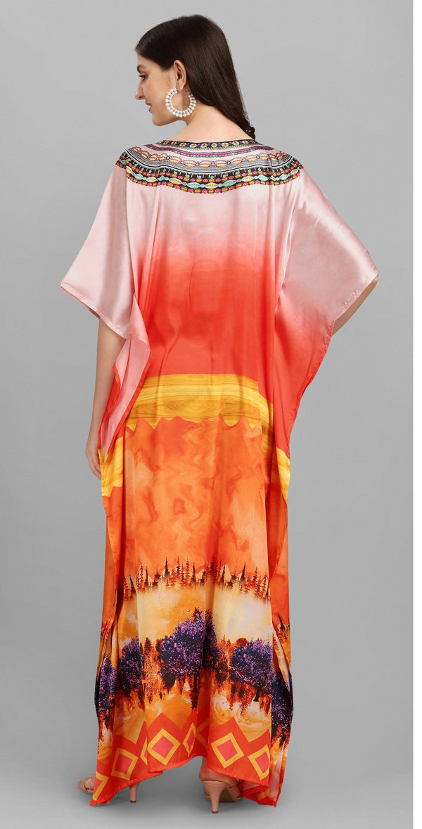 Aastha Fashion Multi Smooth Satin Glamorous Festival Wear Kaftan