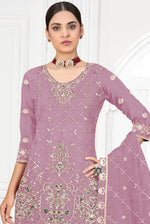 Thumbnail for Aastha Fashion Pink Faux Georgette Glamorous Festival Wear Pakistani Suit