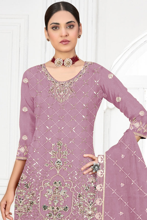 Aastha Fashion Pink Faux Georgette Glamorous Festival Wear Pakistani Suit