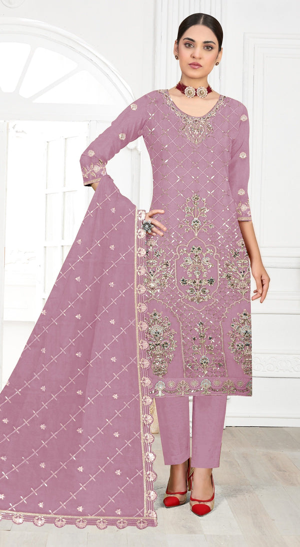 Aastha Fashion Pink Faux Georgette Glamorous Festival Wear Pakistani Suit