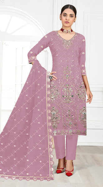 Aastha Fashion Pink Faux Georgette Glamorous Festival Wear Pakistani Suit
