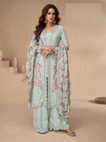 Thumbnail for Aastha Fashion Sky Chinon Glamorous Festival Wear Pakistani Suit