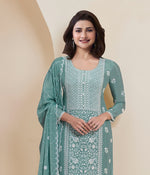 Thumbnail for Aastha Fashion Sky Faux Georgette Glamorous Festival Wear Pakistani Suit